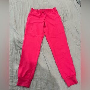 HOT PINK SCRUB JOGGER PANTS